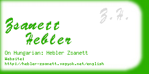 zsanett hebler business card